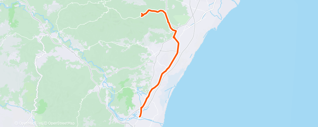 Map of the activity, Bicicleta por la tarde