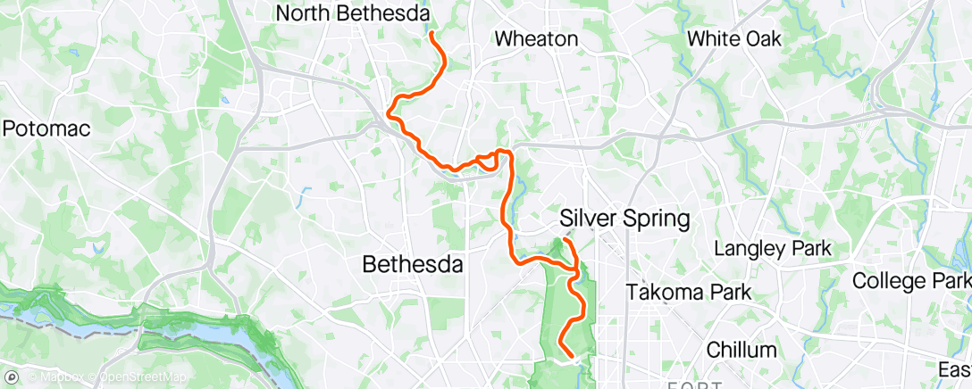 Map of the activity, Afternoon Ride