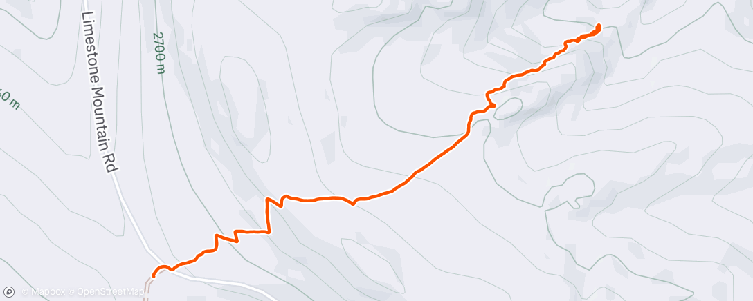 Map of the activity, Afternoon Hike