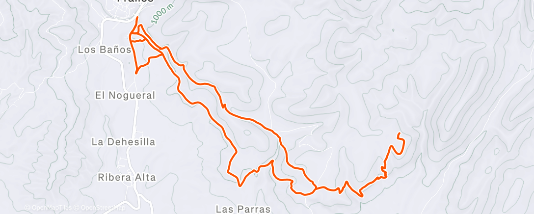 Map of the activity, Bicicleta eléctrica por la tarde