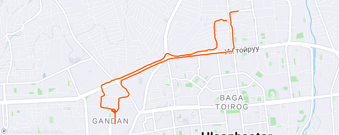 Map of the activity, Afternoon Ride