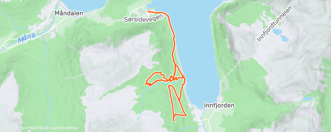 Map of the activity, Morning Trail Run