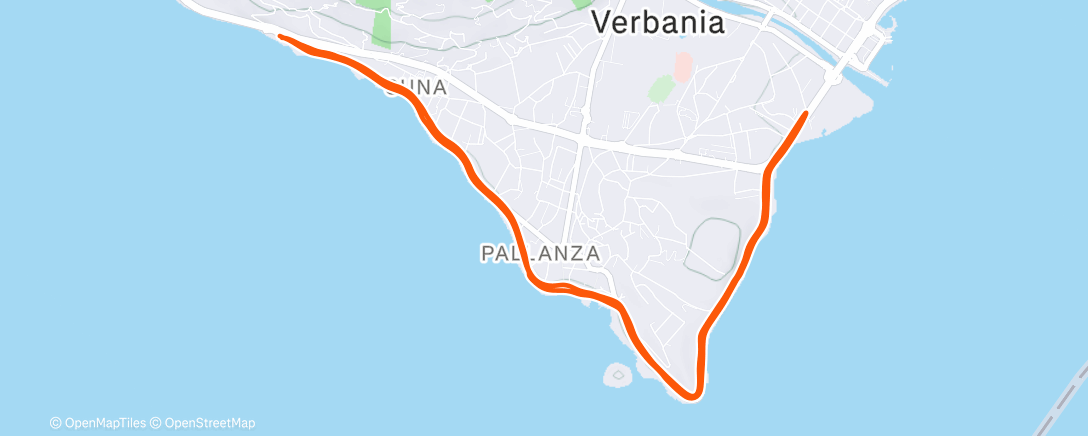 Map of the activity, Corsa pomeridiana