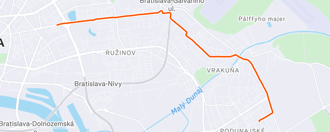 Map of the activity, Morning Ride