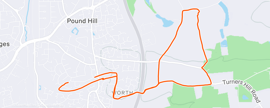 Map of the activity, Morning Run