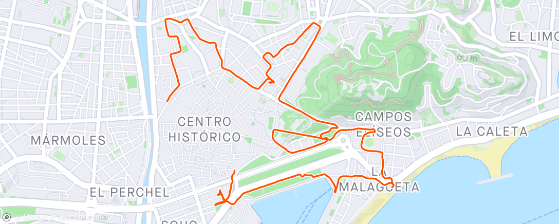 Map of the activity, Rondje Malaga 😎☀️🚴