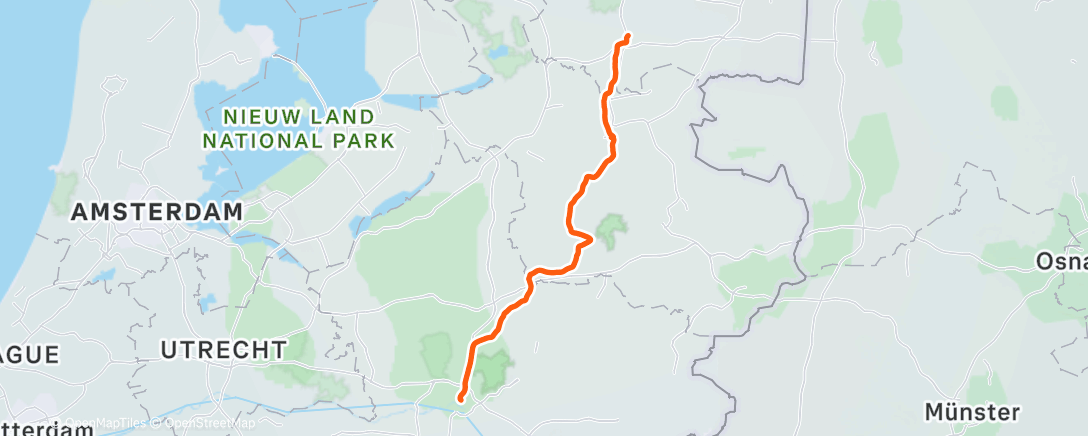 Map of the activity, Lunch Ride