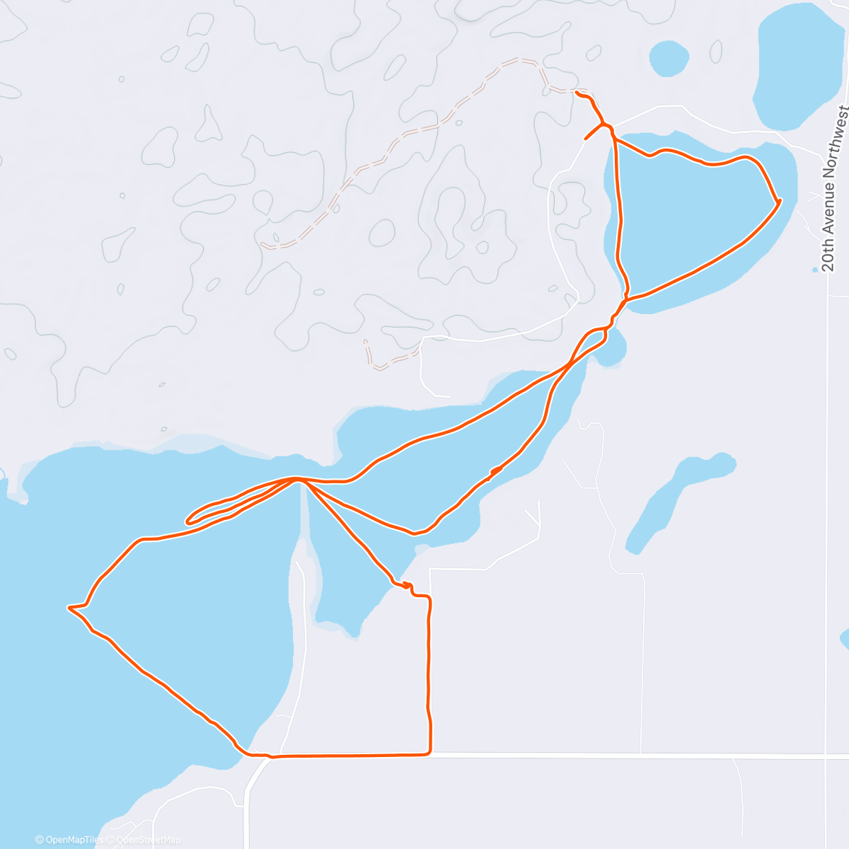 Map of the activity, Lake Fatbike