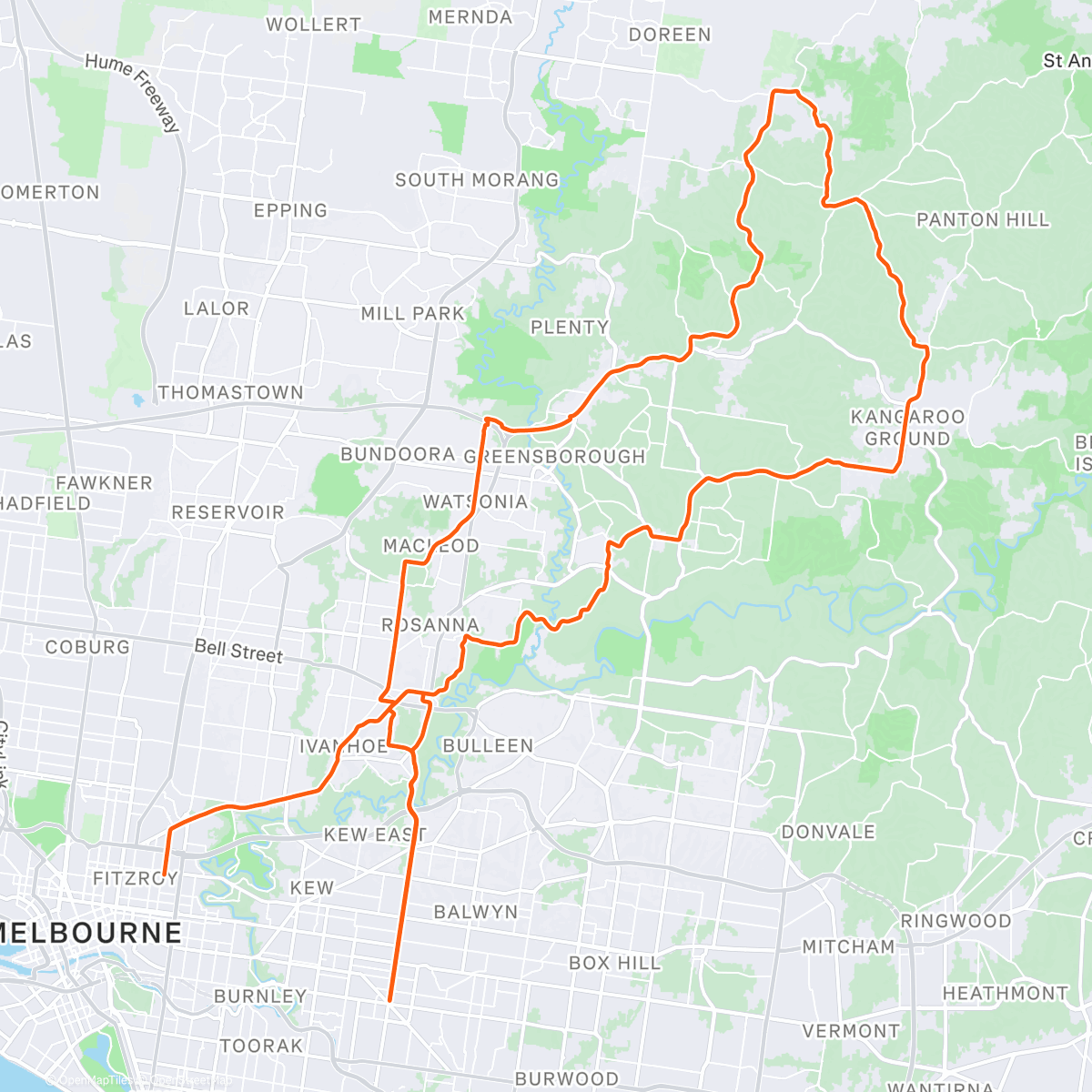 Map of the activity, First BG Hills!!