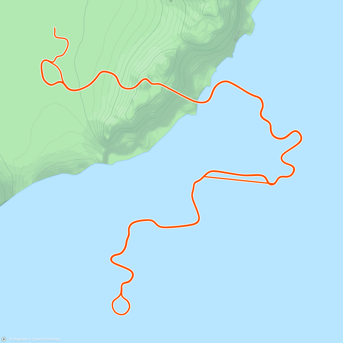 Map of the activity, Zwift - suave