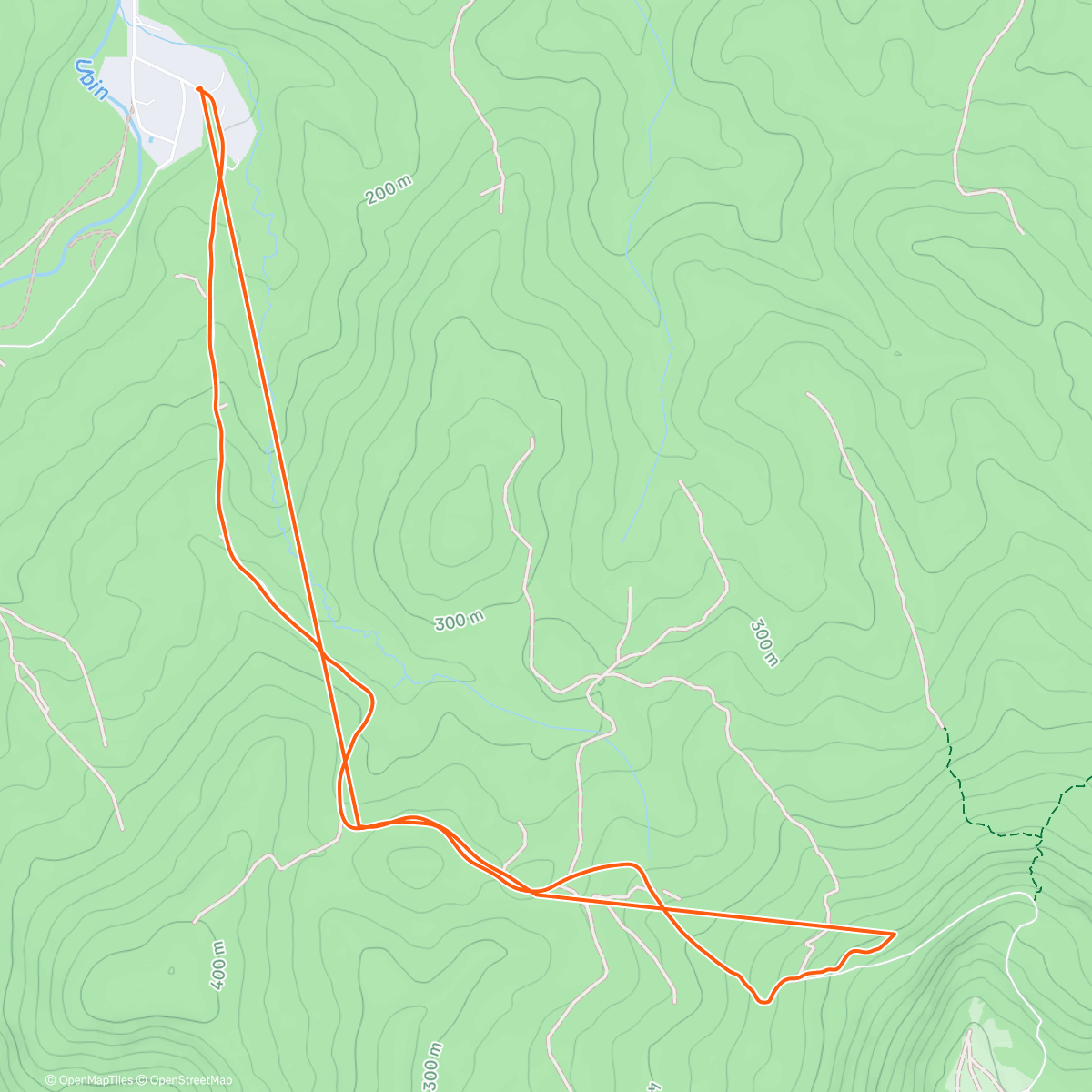 Map of the activity, Дневной забег