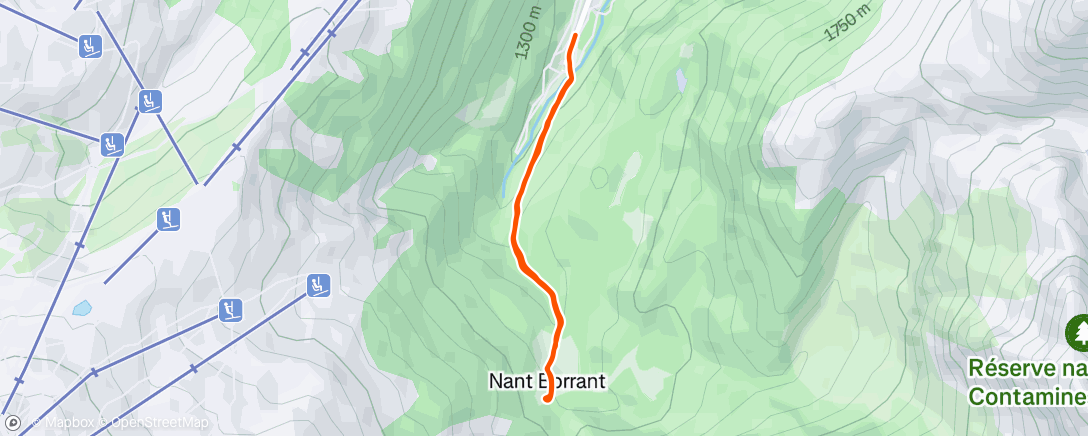 Map of the activity, Montagn’hard assistance Amélie Ravito 2