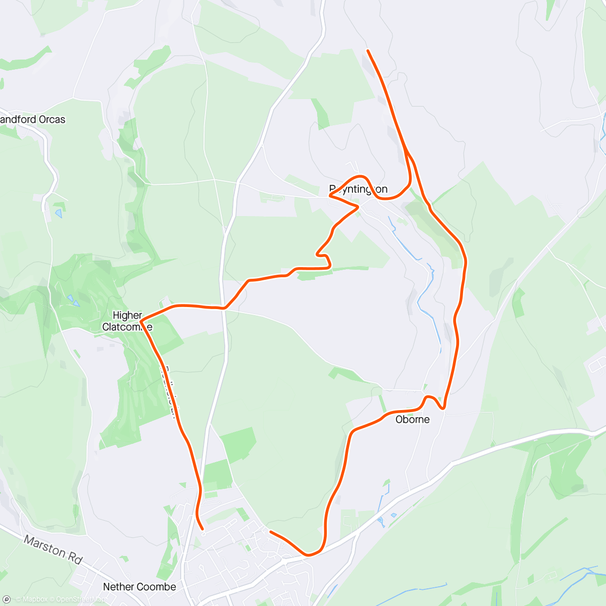 Map of the activity, Slow and steady trail run, battling wind, hills, and overgrown footpaths