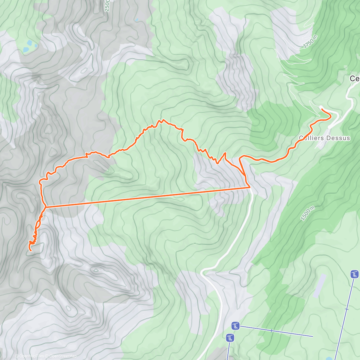 Map of the activity, Grand Pic de la Lauzière 🎿🏔️