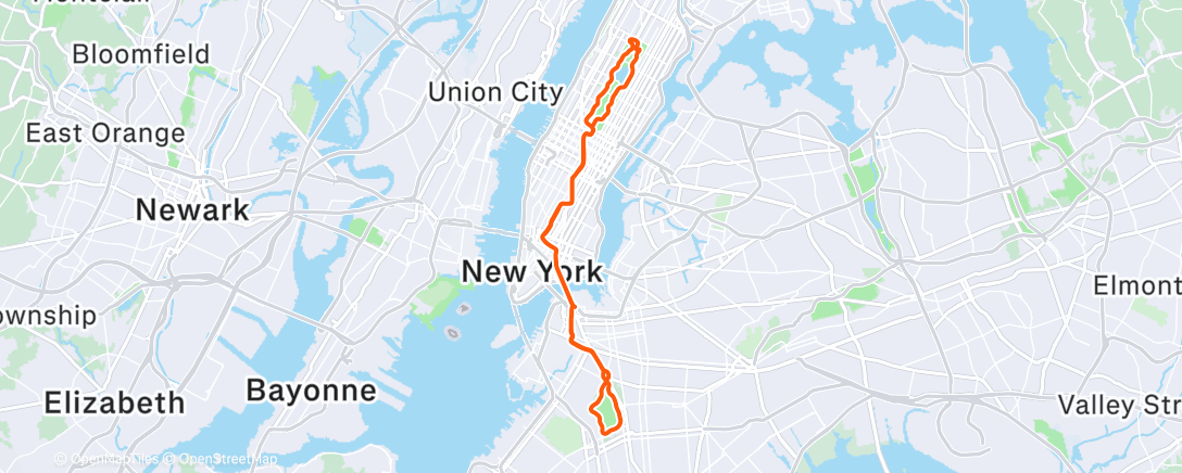 Map of the activity, Zwift - Double Parked in New York