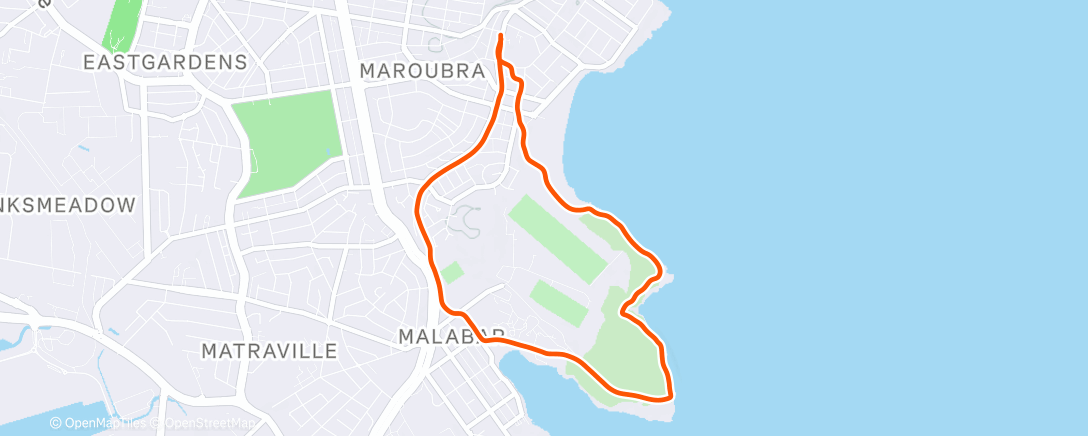 Карта физической активности (Headlands sunset loop)