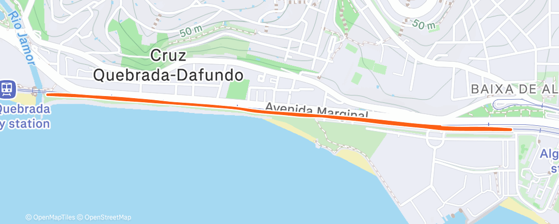 Map of the activity, Afternoon Run