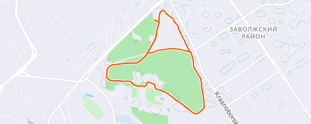 Map of the activity, Утренний забег