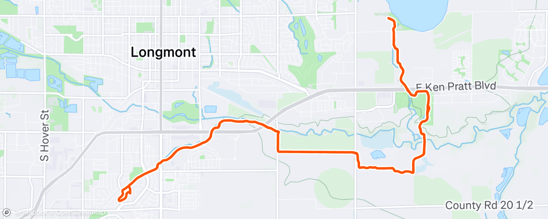 Map of the activity, Morning Run