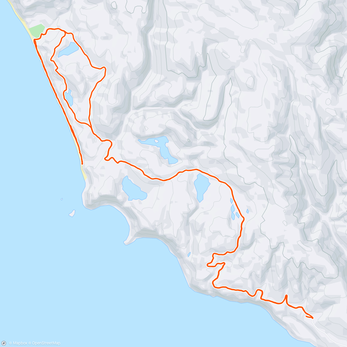 Map of the activity, Alamere Falls