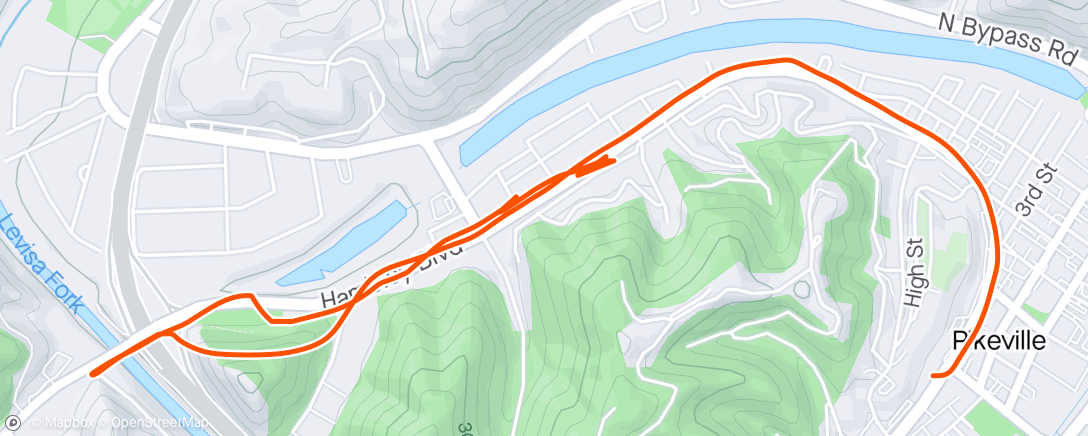 Map of the activity, Pikeville
