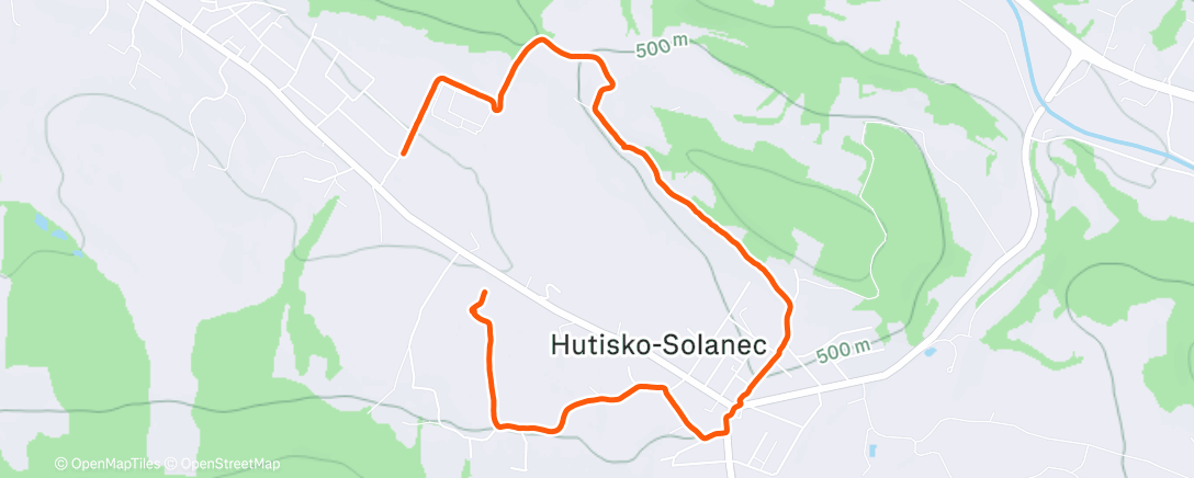 Map of the activity, Afternoon Walk