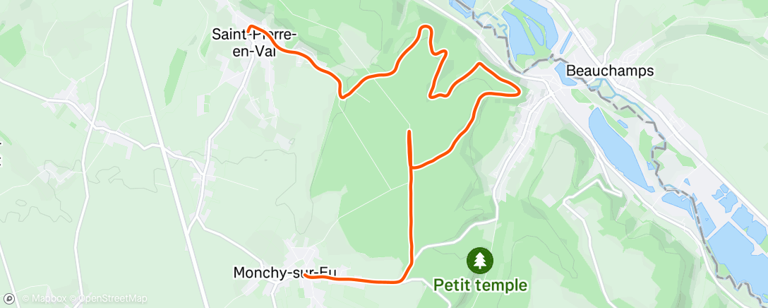 Map of the activity, Evening Run