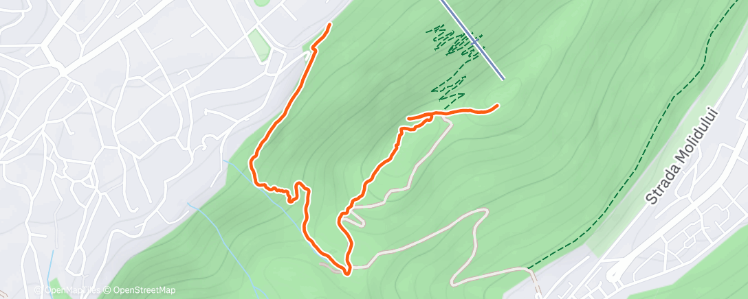 Map of the activity, Relaxing hike on Tâmpa