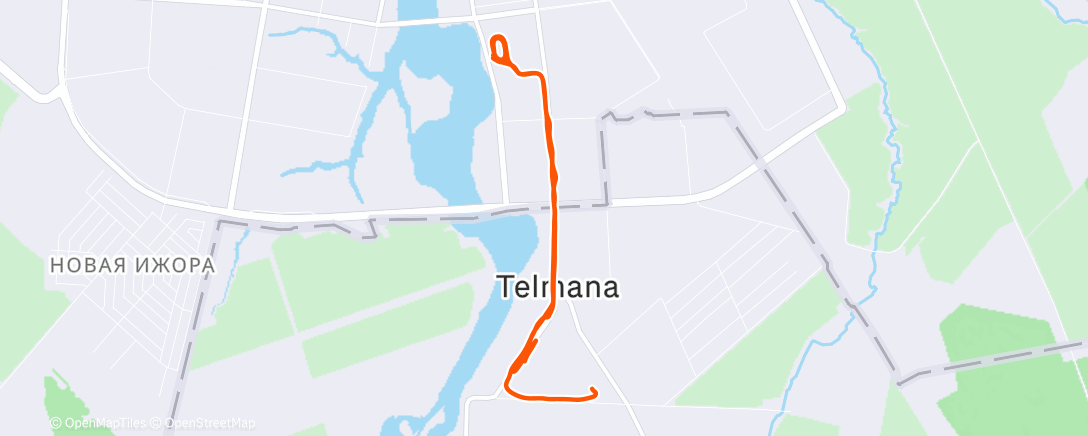 Map of the activity, Дневной забег