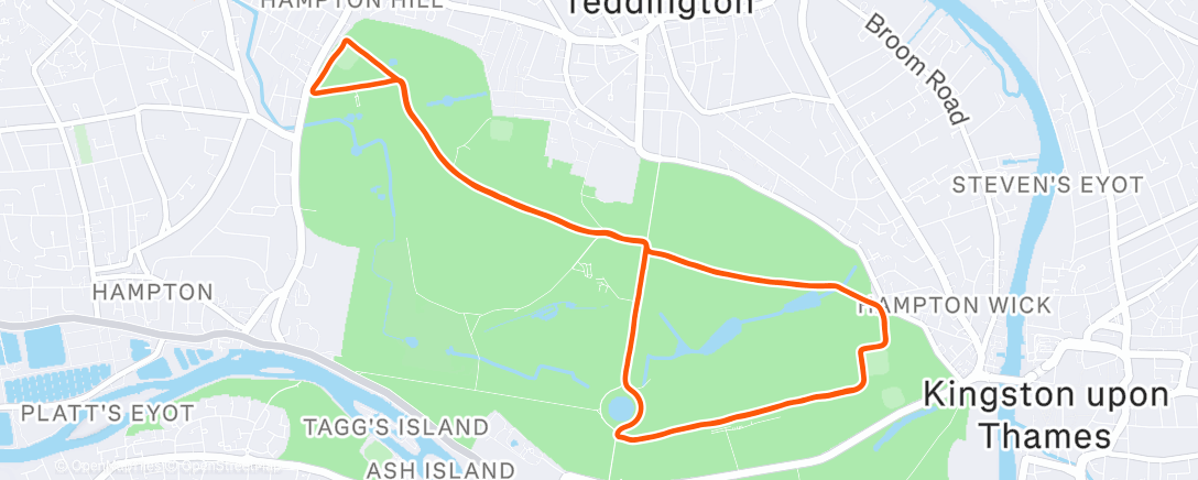 Map of the activity, Taper sesh