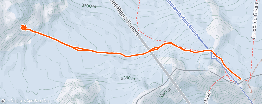 Map of the activity, Grand Capucin - Bonatti Ghigo