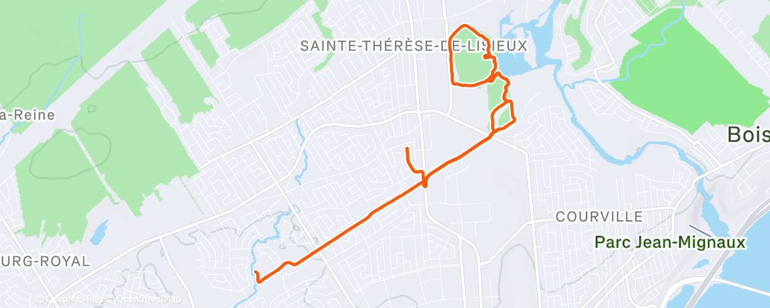 Map of the activity, Fatty bike