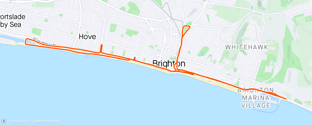 Map of the activity, Brighton HM 1:57:55