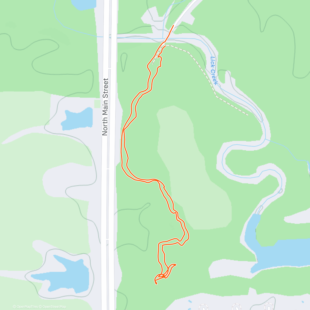 Map of the activity, Morning Hike