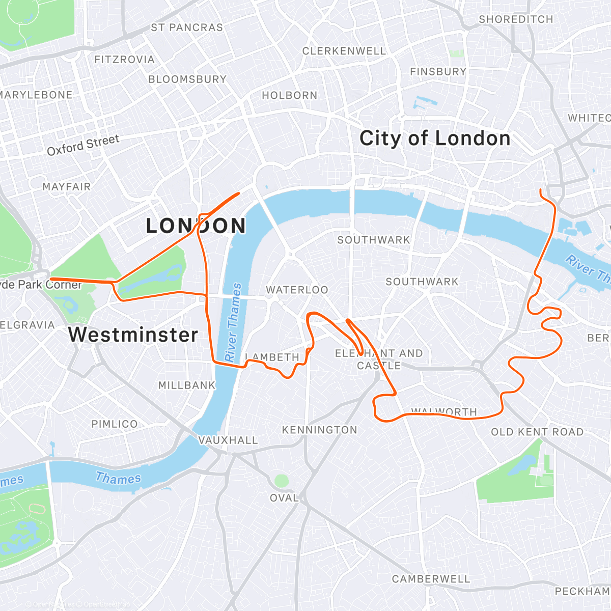 Map of the activity, Zwift - Race: Stage 4: Fresh Outta '25: London Uprising (B) on London Uprising in London