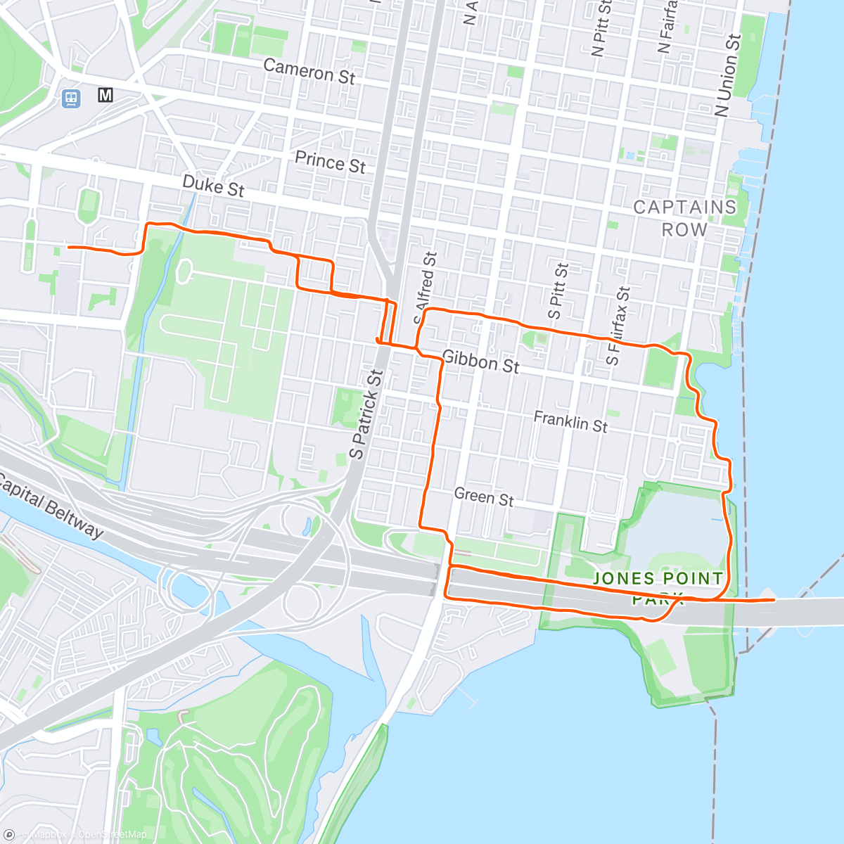 Map of the activity, Lunch Run