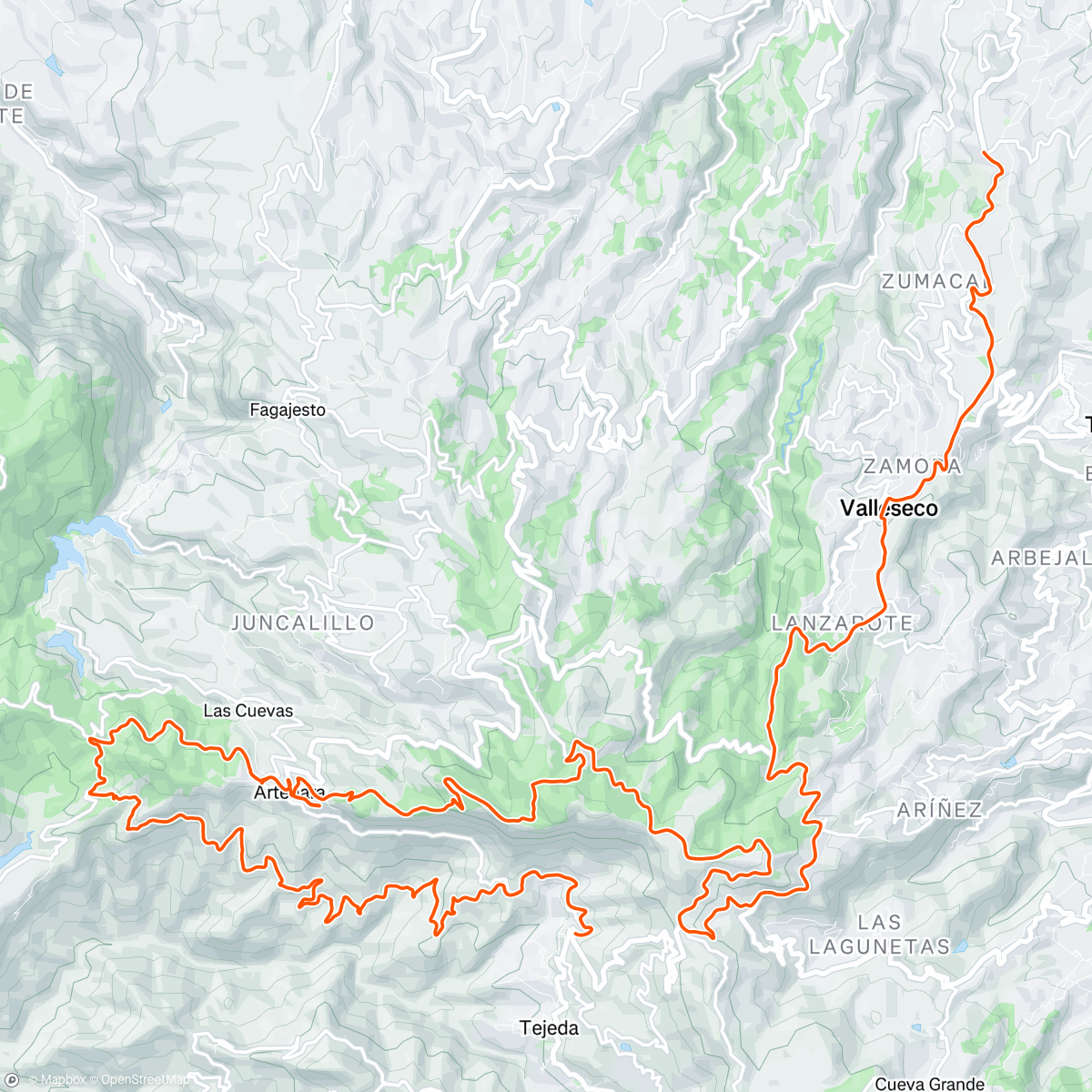 Map of the activity, Encuentro Guagüeros 🥰🫶🏽MTB