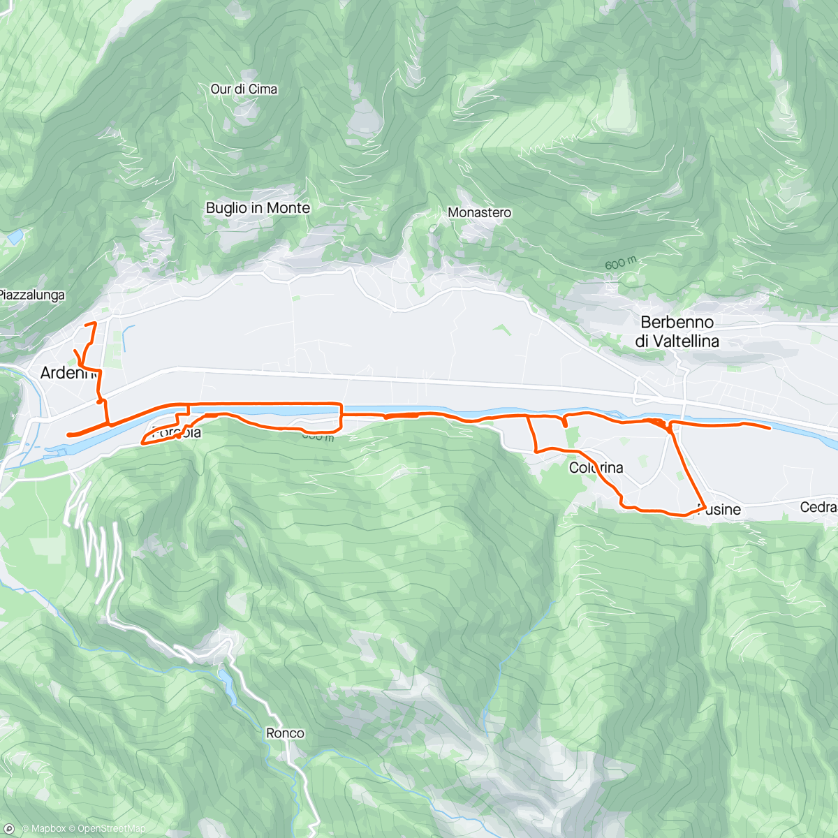 Map of the activity, Sessione di mountain biking mattutina con famiglia