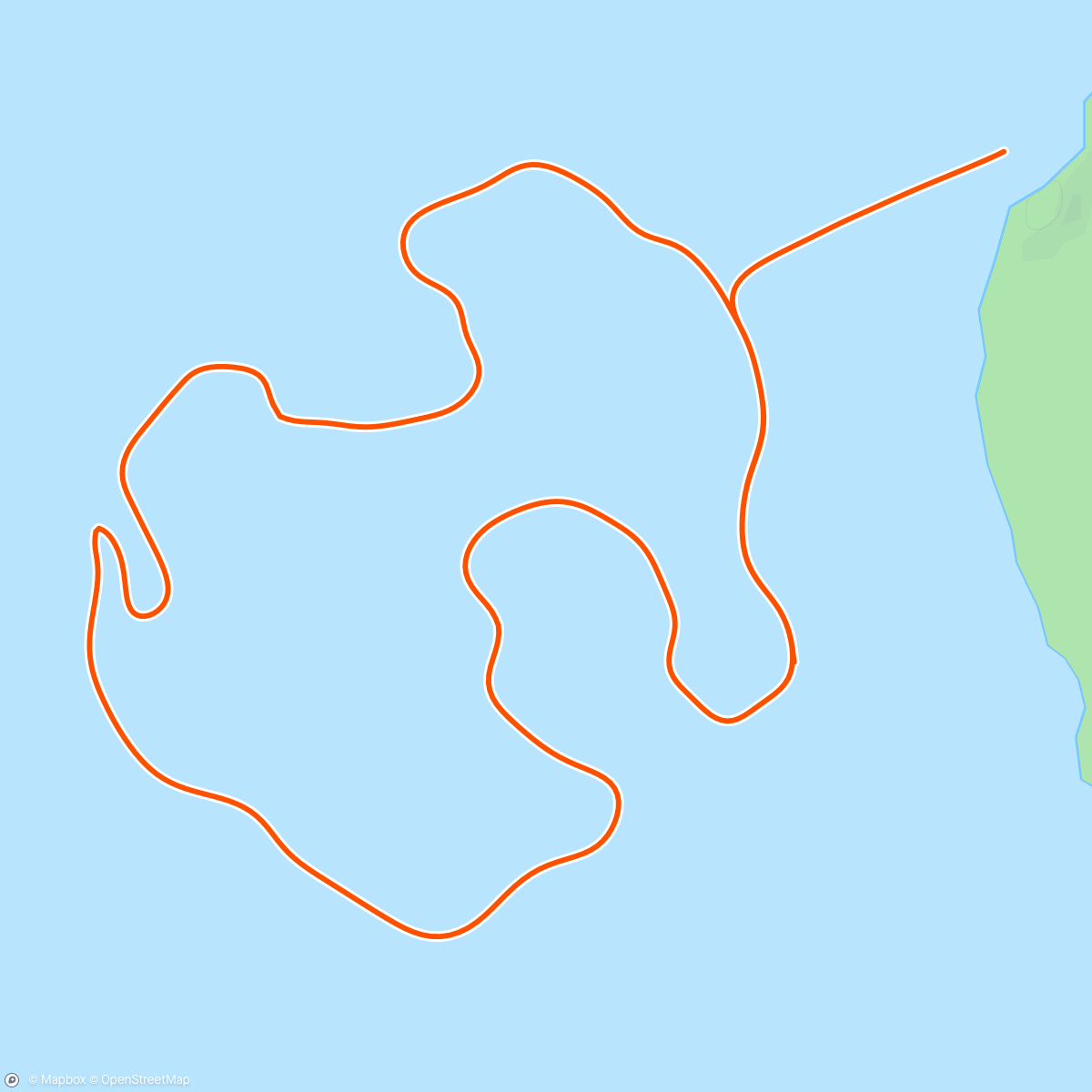 Map of the activity, Zwift - race warm-up