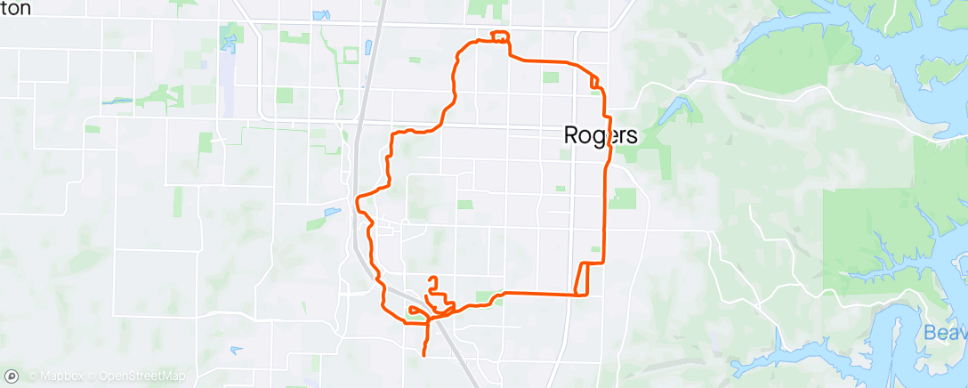 Map of the activity, Railyard Loop with Robbie