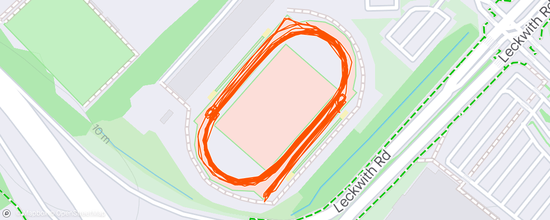 Map of the activity, Cardiff Tri track