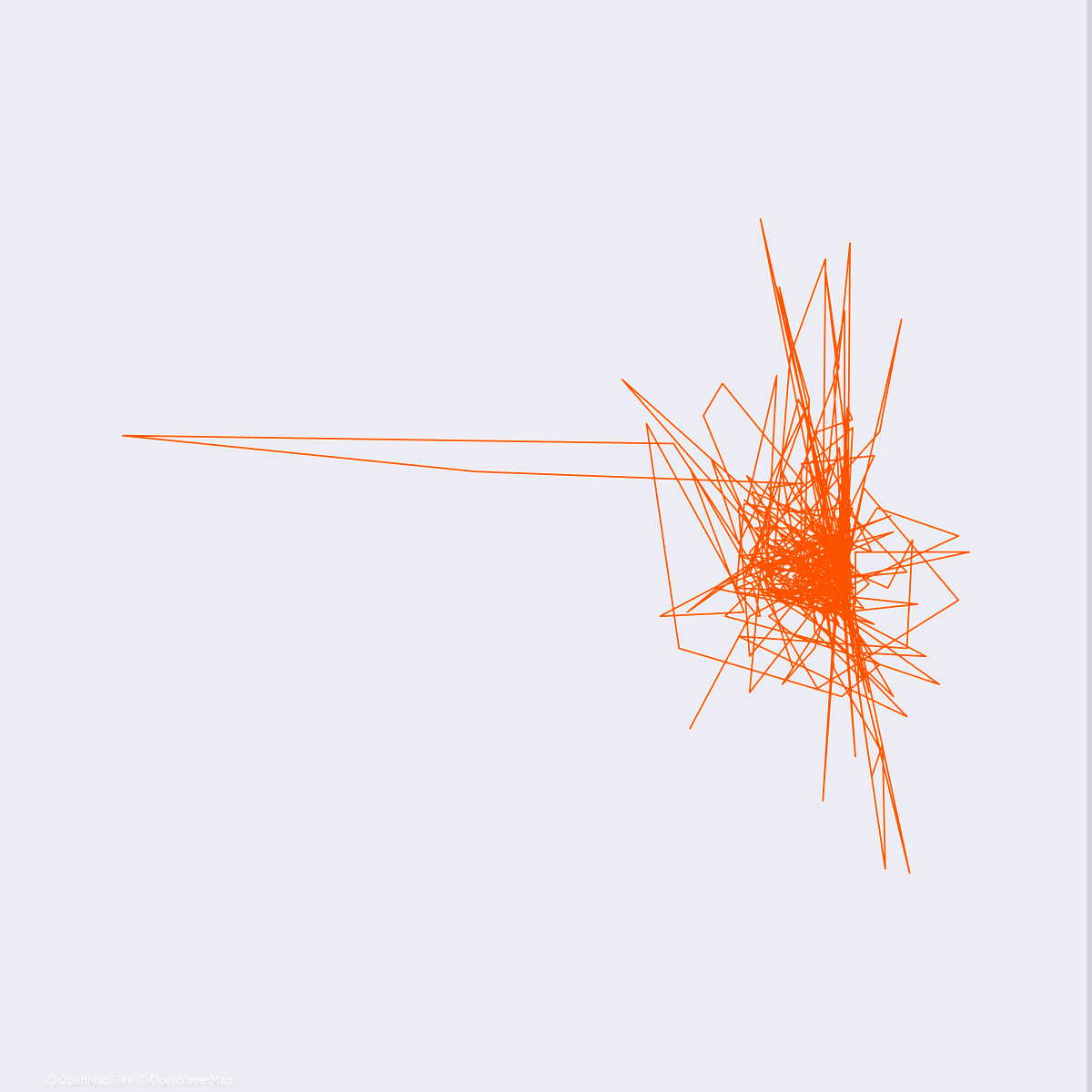 Map of the activity, Evening Ice Skate