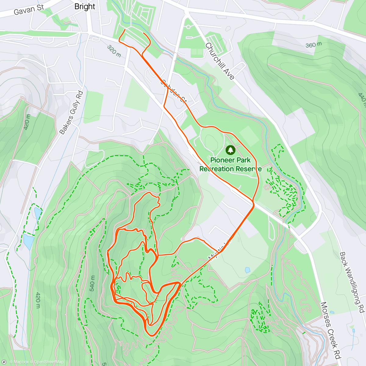 Map of the activity, Farewell Mystic Bowl