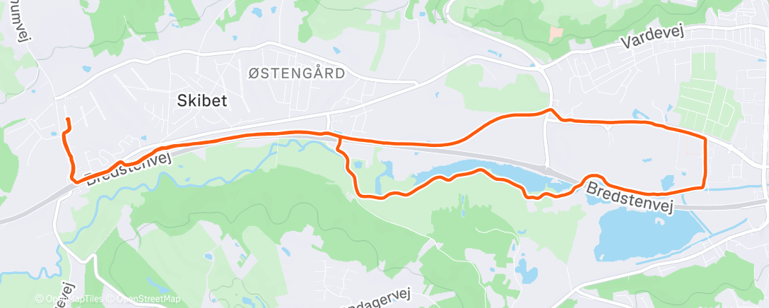 Map of the activity, Afternoon Run