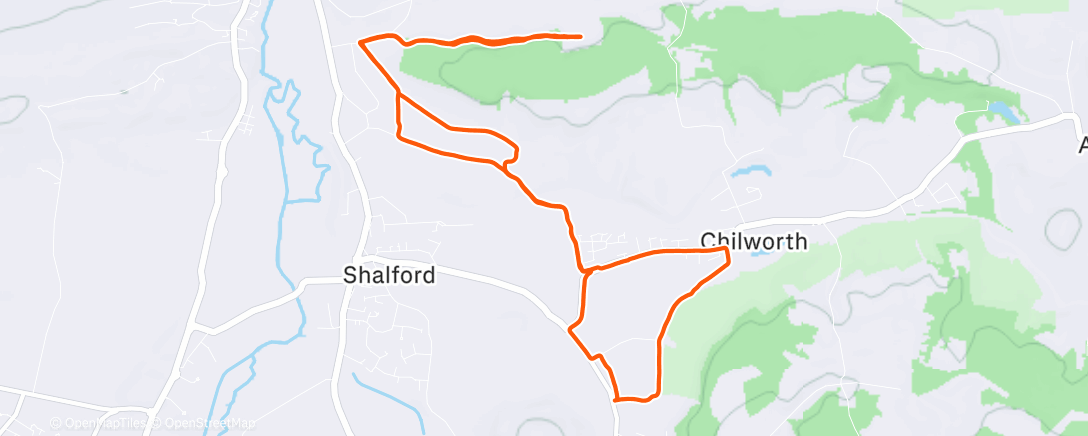 Map of the activity, Morning Run