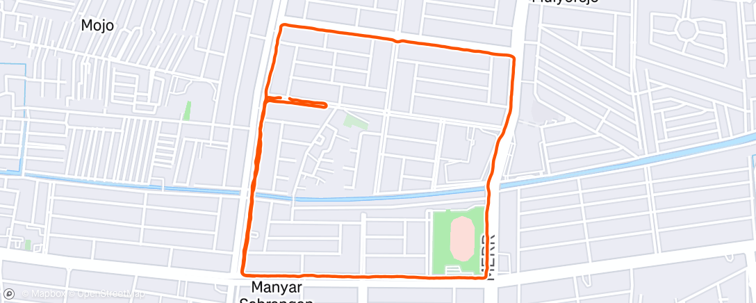 Map of the activity, Night Run