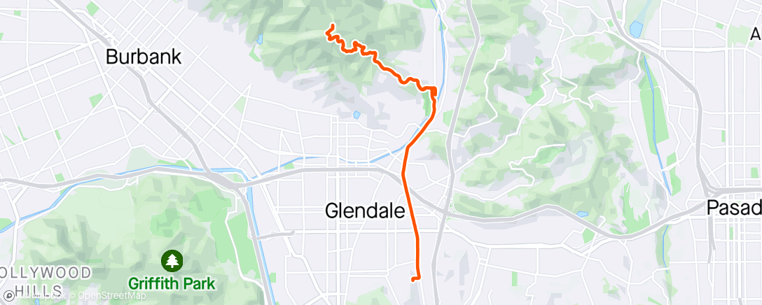 Map of the activity, Noon Ride