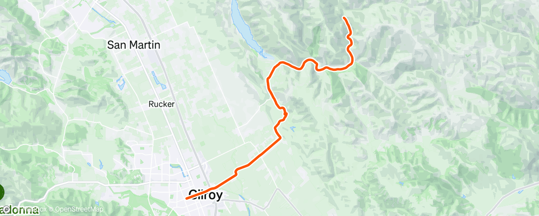 Map of the activity, Afternoon Ride