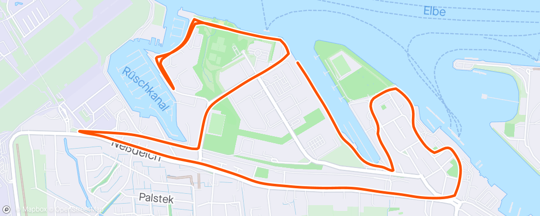 Map of the activity, Footing Hamburg (Finkenwerder)