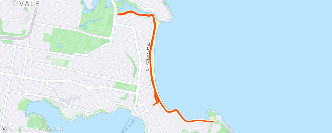 Map of the activity, Morning Run with Will